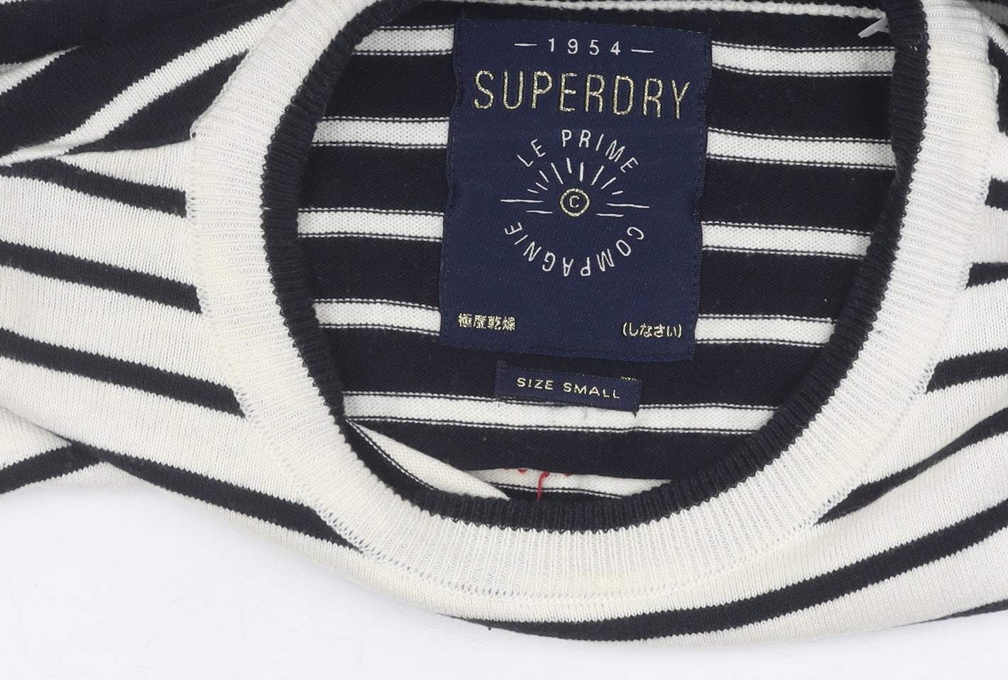 Superdry Women's Black Striped Pullover Jumper S
