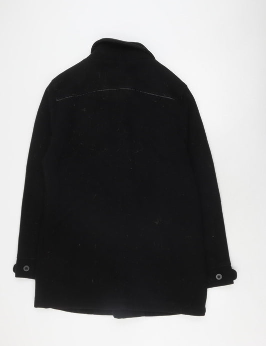 Firetrap Men's Black Pea Coat Lined Size L