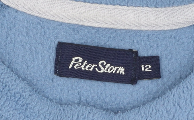 Peter Storm Women's Blue Fleece Pullover Jumper Size 12