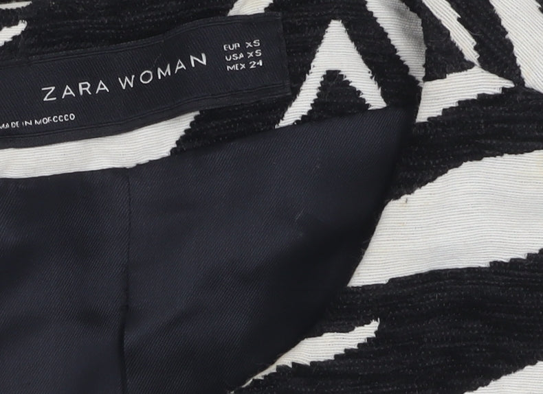 Additional view of Zara Woman Zebra Print Blazer, XS, Black/White, Casual