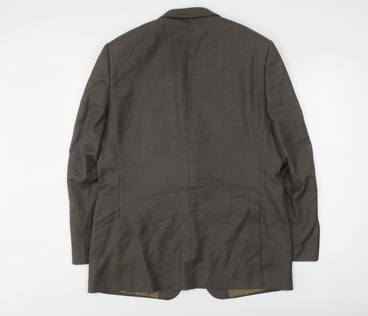 Greenwoods Men's Brown Blazer, Size 42R, Notch Lapel