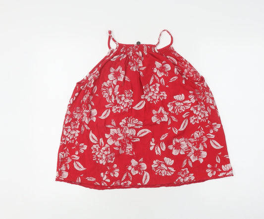 Superdry Women's Red Floral Camisole Tank Top Size 8