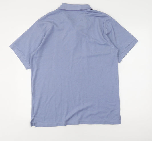 Weird Fish Men's Blue Polo Shirt L Short Sleeve