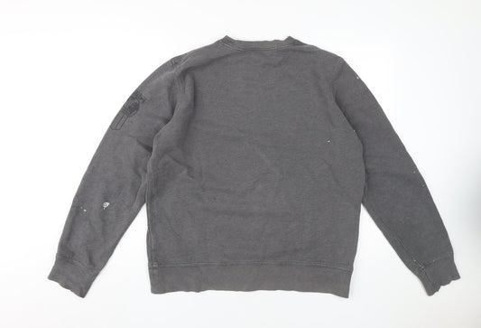 Nike Men's Grey L Logo Pullover Sweatshirt