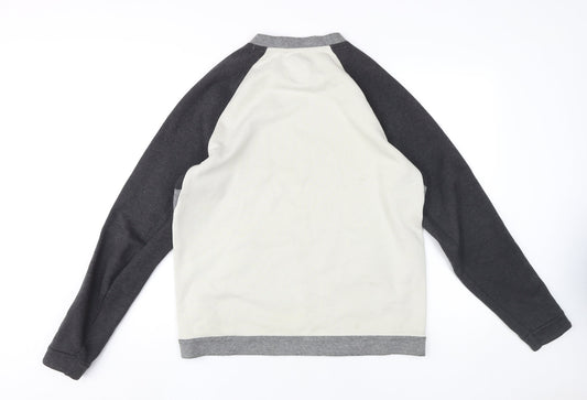 Nike Grey Men's M Pullover Sweatshirt, Pockets, Regular Fit