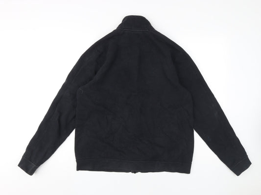 Nike Men's Black Full Zip Fleece Hoodie - Medium