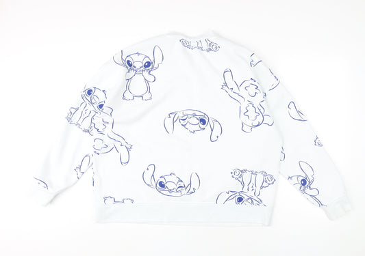 Disney Women’s White Stitch Sweatshirt L