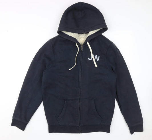 Jack Wills Men's Blue Full Zip Hoodie S