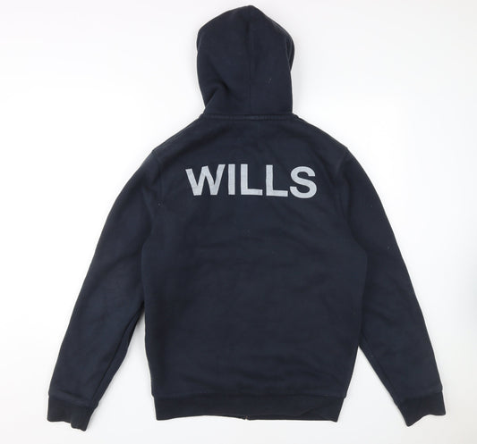 Jack Wills Men's Blue Full Zip Hoodie S
