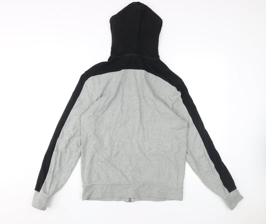 Armani Exchange Men’s Grey Black Hoodie Full Zip S