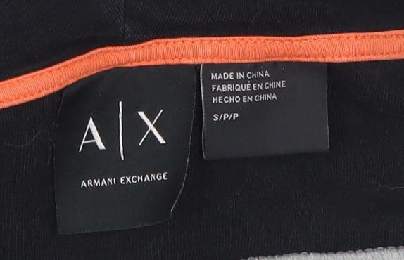 Armani Exchange Men’s Grey Black Hoodie Full Zip S