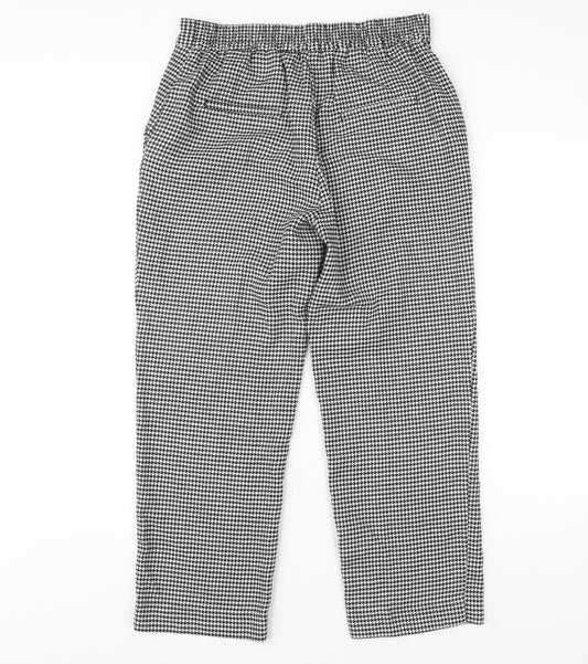 Zara Women's Black Check Dress Pants Size M
