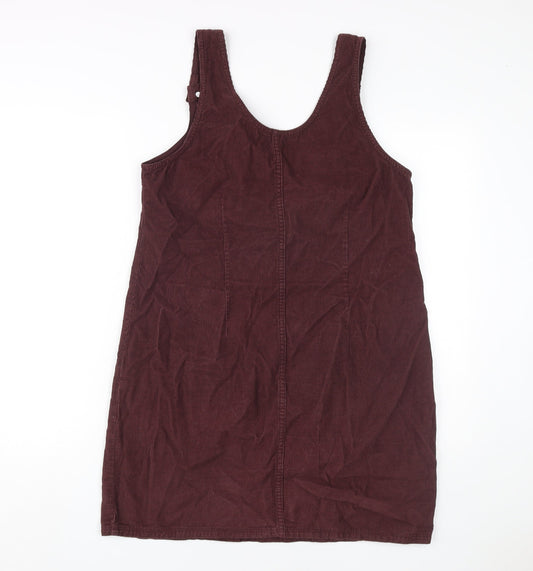 Fat Face Women's Purple Corduroy Pinafore Dress - Size 10