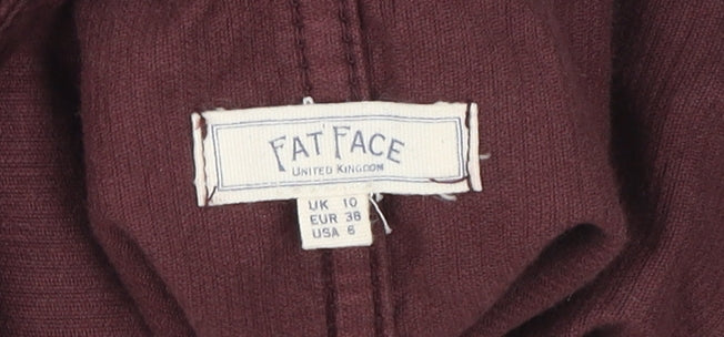 Fat Face Women's Purple Corduroy Pinafore Dress - Size 10