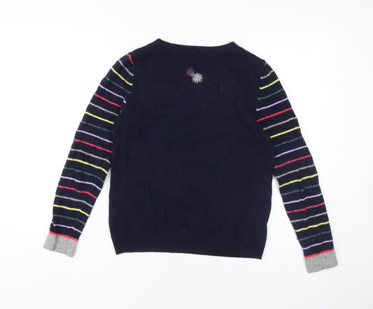 White Stuff Women's Multicoloured Pullover Jumper UK 10