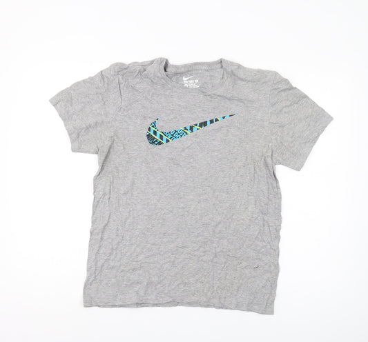 Mens UK Size M Nike Grey Cotton Blend T-Shirt