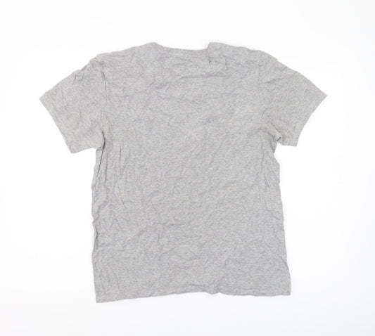 Nike Men's Grey Graphic T-Shirt, Medium, Athletic Fit