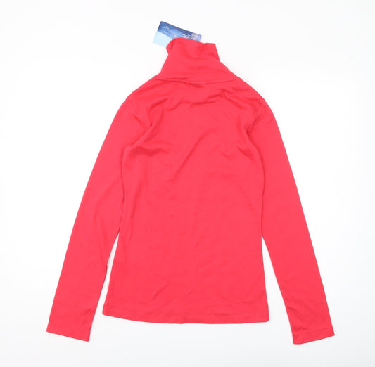 O'Neill Women's Red Mock Neck Long Sleeve T-Shirt S