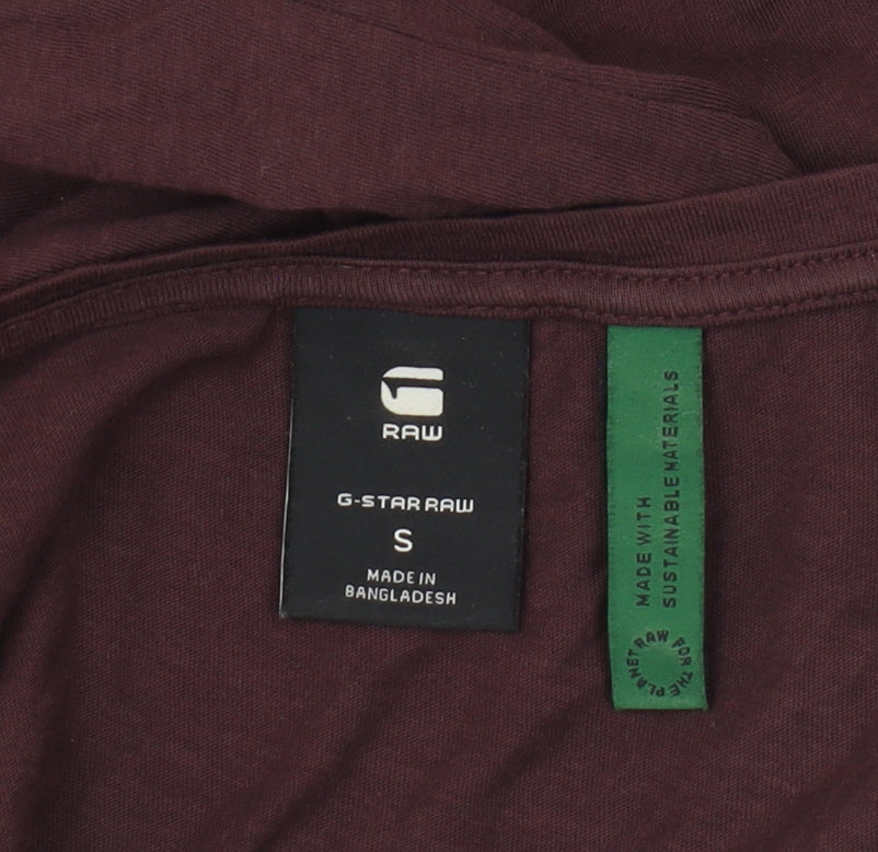 G-Star RAW Women's Brown Long Sleeve V-Neck T-Shirt S