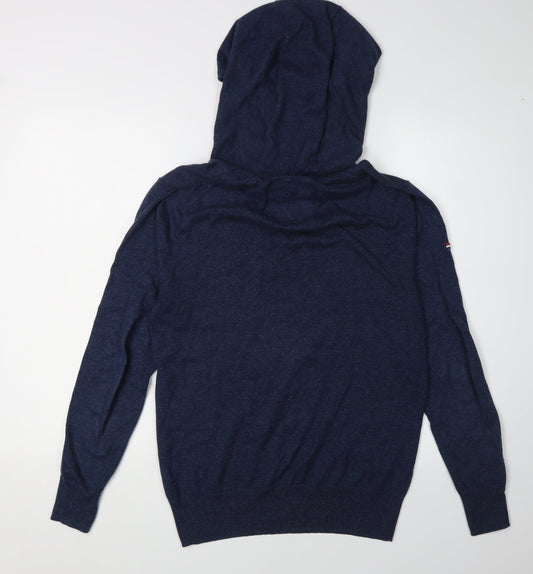 Superdry Men's Blue Pullover Hoodie Jumper Size S