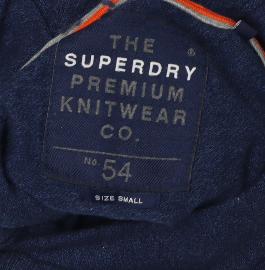 Superdry Men's Blue Pullover Hoodie Jumper Size S