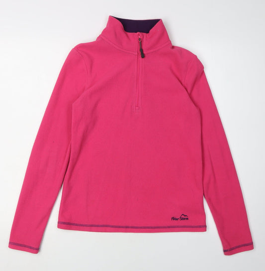 Peter Storm Women's Pink Fleece Pullover Sweatshirt Size 8