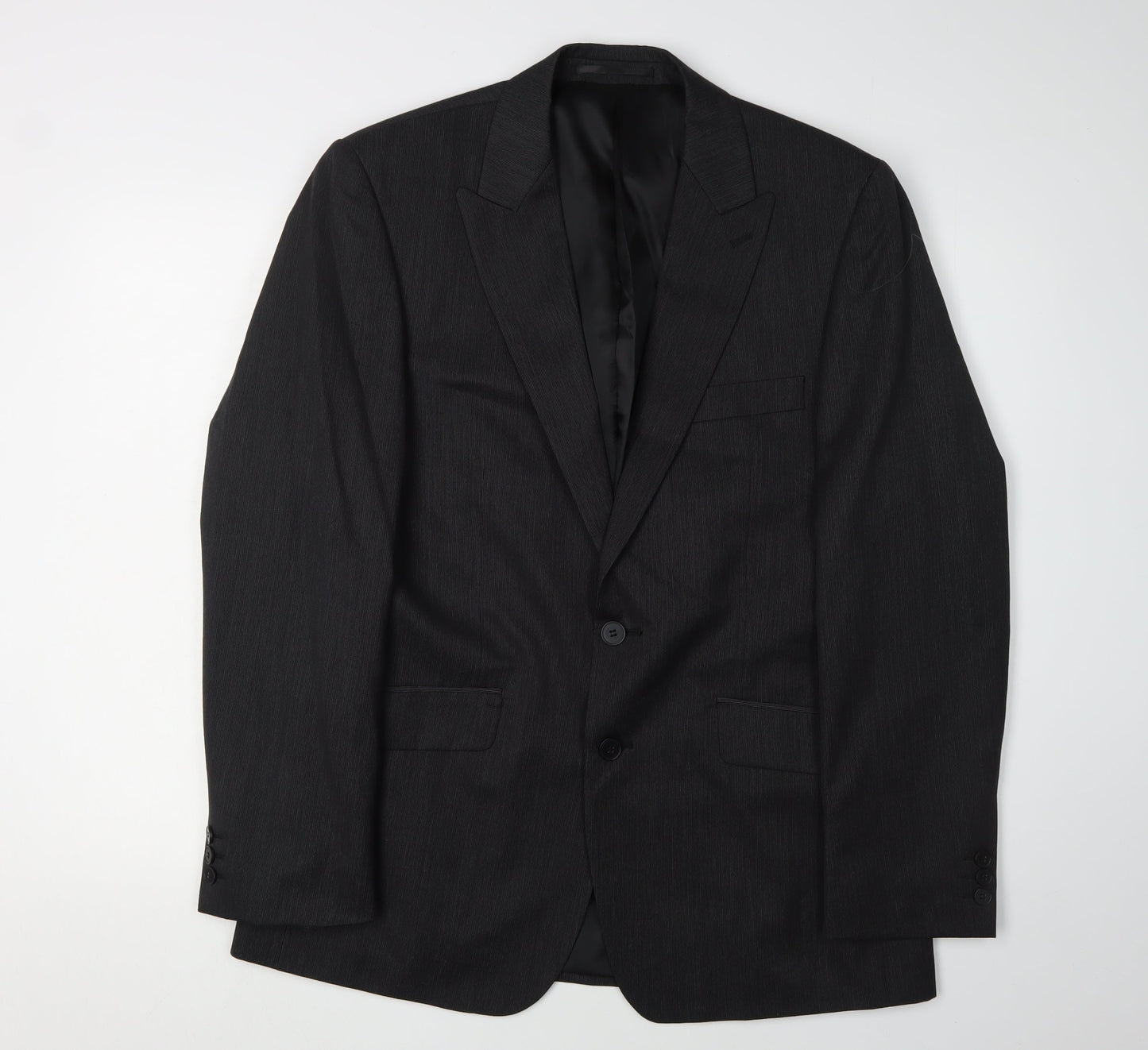 Jeff Banks Men's Black Wool Suit Jacket, 40 Regular