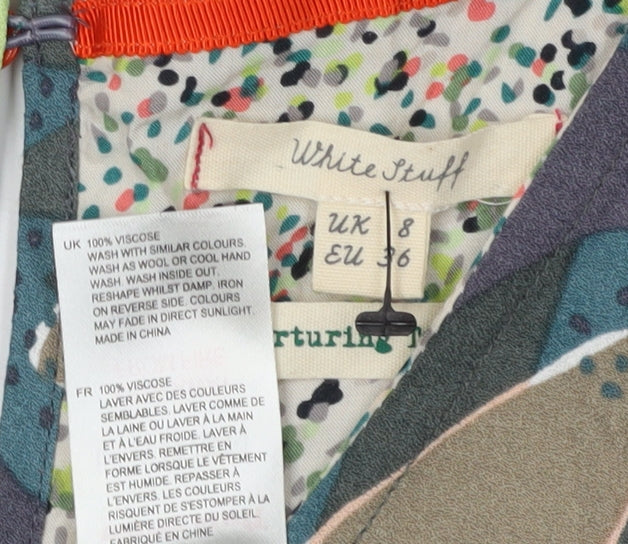 White Stuff Women's Multicoloured Floral Dress Size 8