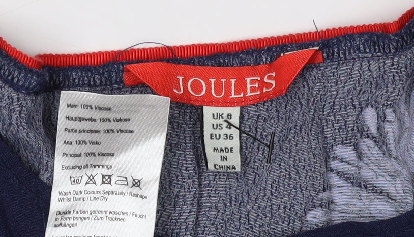 Joules Women's Blue Floral Shift Dress Size 8