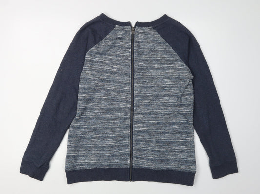 FatFace Women's Blue Knit Full Zip Sweatshirt, Size 12