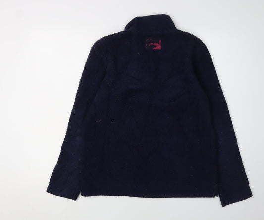 Womens UK XS Regular Joules Blue Henley Sweatshirt
