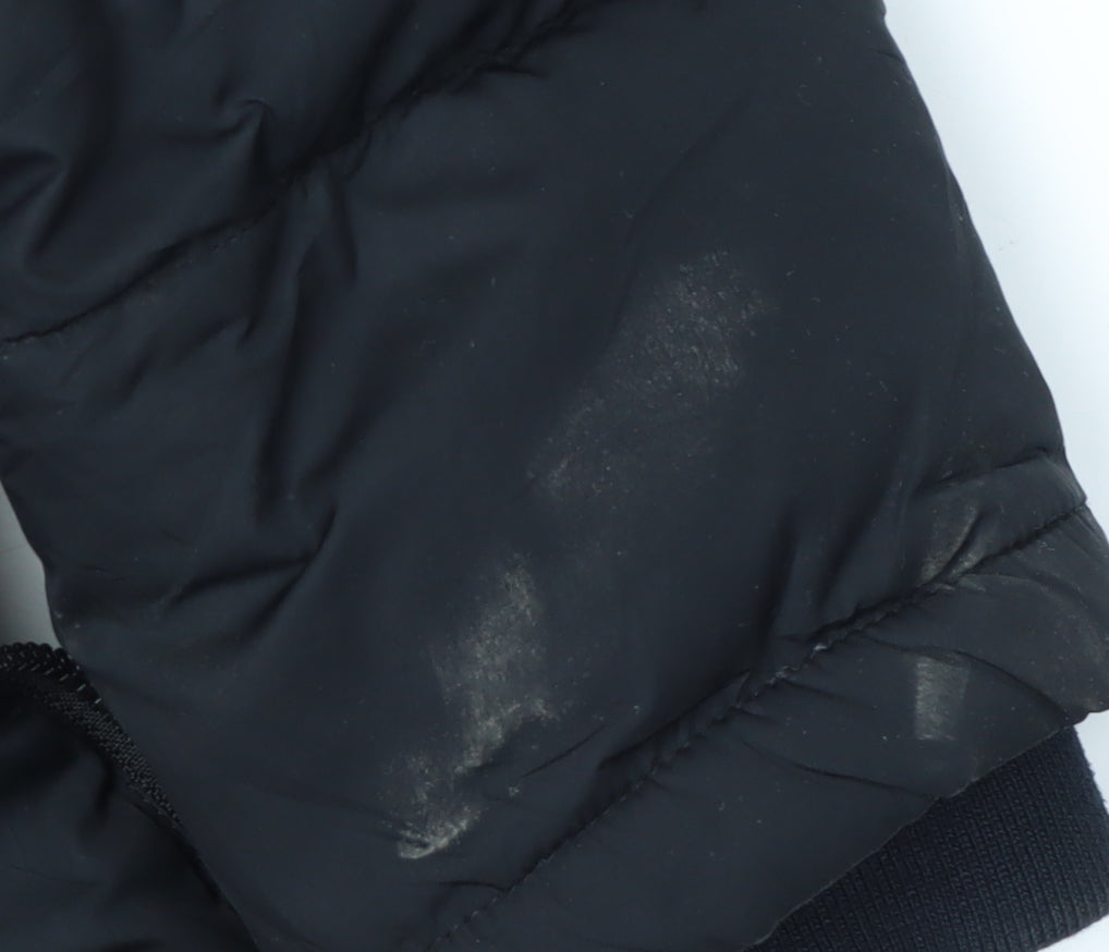 Jack Wills Women’s Black Puffer Jacket with Fur Trim Size 12