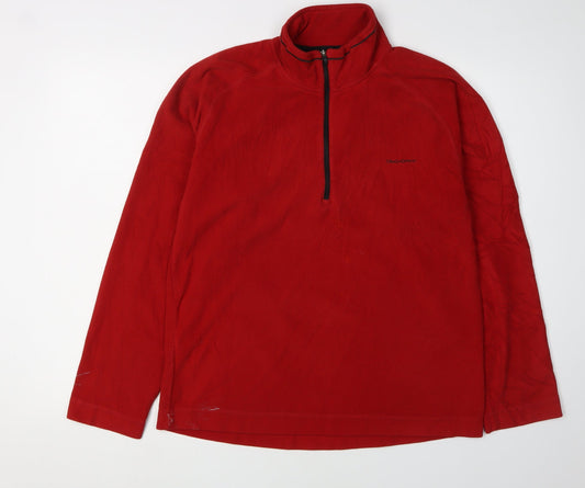 Craghoppers Men's Red 1/4 Zip Fleece Sweatshirt M