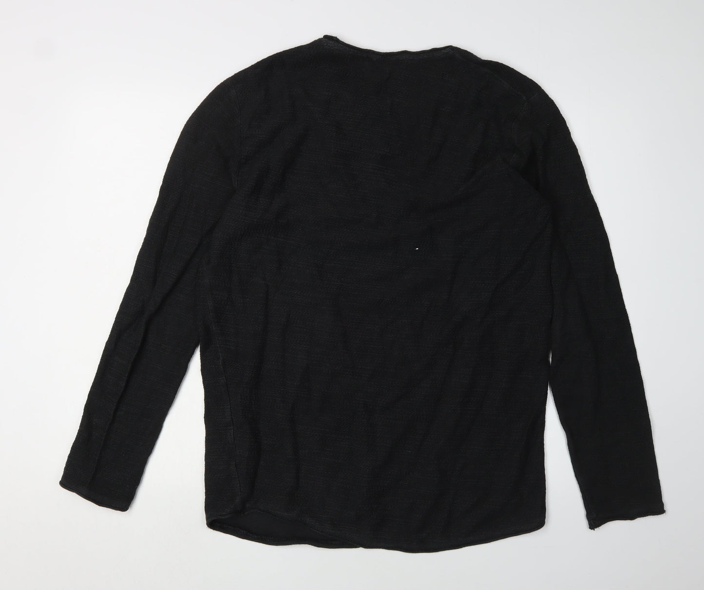 Jack & Jonis Men's Black Cotton Pullover Jumper M
