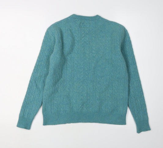 Jack Wills Green Womens Pullover Jumper, Crew Neck, Size S