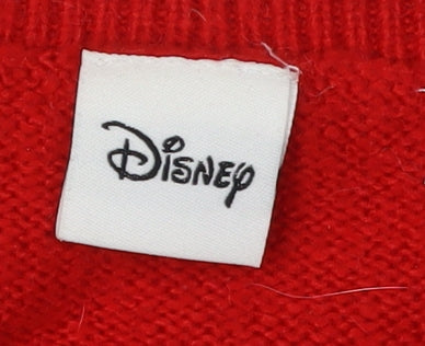Disney Women's Red Christmas Jumper XS