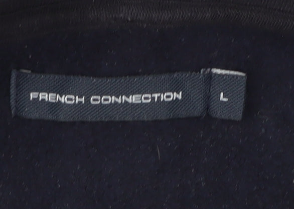 Additional view of French Connection Men’s Black Hoodie, size L, Pullover