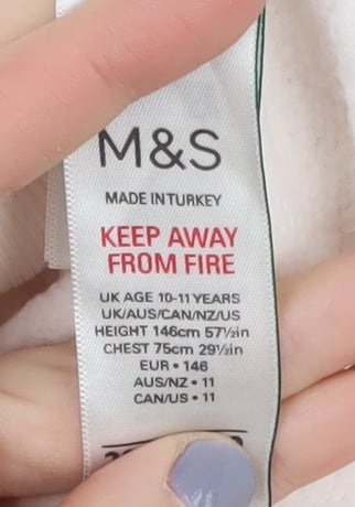 Additional view of Marks & Spencer girls’ ivory sweatshirt 10-11 years pullover