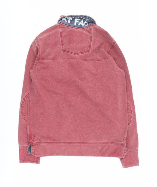 Fat Face Men's Red Henley Sweatshirt Size S