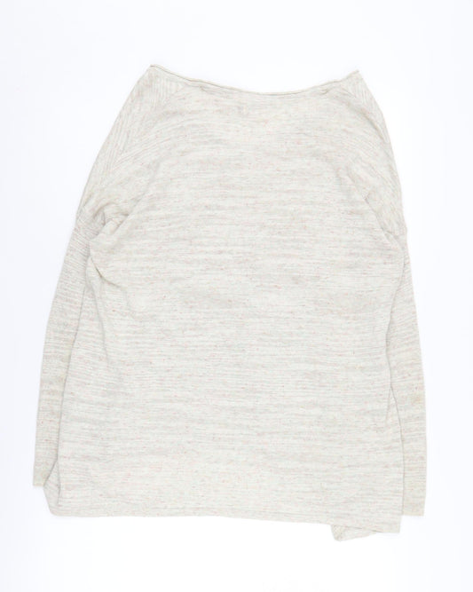 Fat Face Women's Beige V-Neck Knit Pullover Size 10