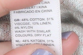 Fat Face Women's Beige V-Neck Knit Pullover Size 10