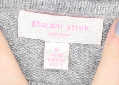 Additional view of Gharani Strok Grey Lace Accent jumper, size 10