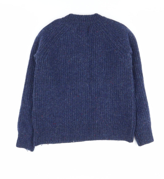 Superdry Women's Blue Crew Neck Jumper Size 8