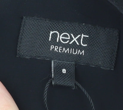 Next Women's Black Bodycon Midi Dress Size 8