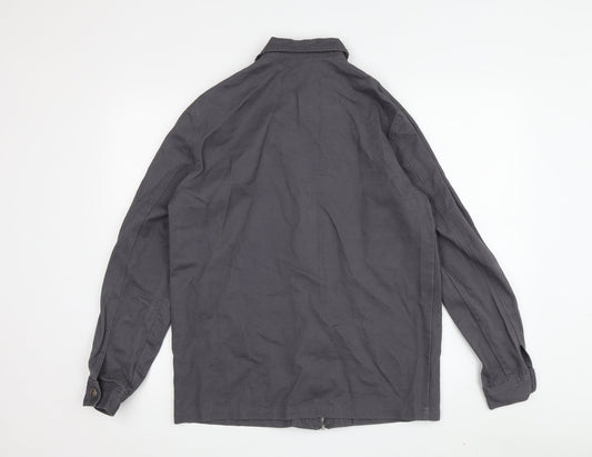 Boohoo MAN Men's Grey XS Basic Zip Jacket