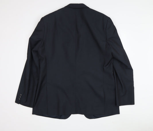 Scott & Taylor Men's Black Blazer, 44R, Business Formal