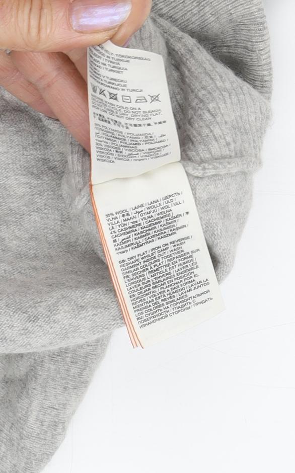 Superdry Women's Grey Hooded Pullover Jumper Size 12