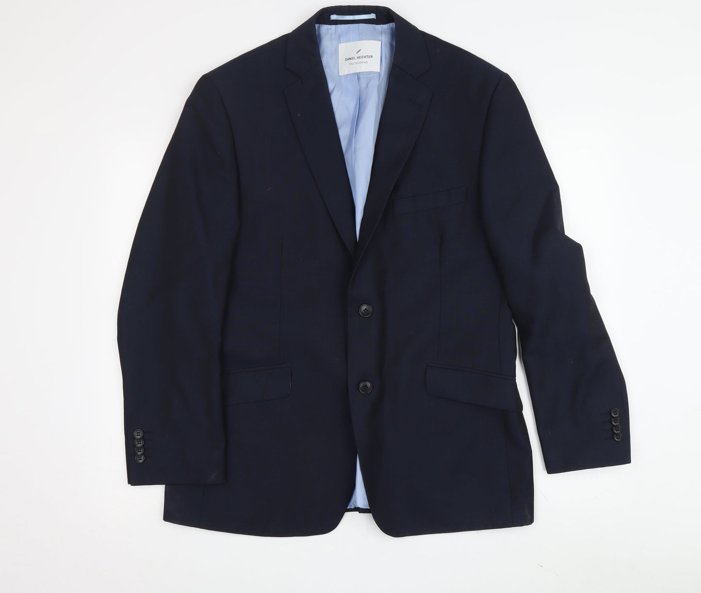 Daniel Hechter Men's Blue Wool Blazer, 40S Business Formal