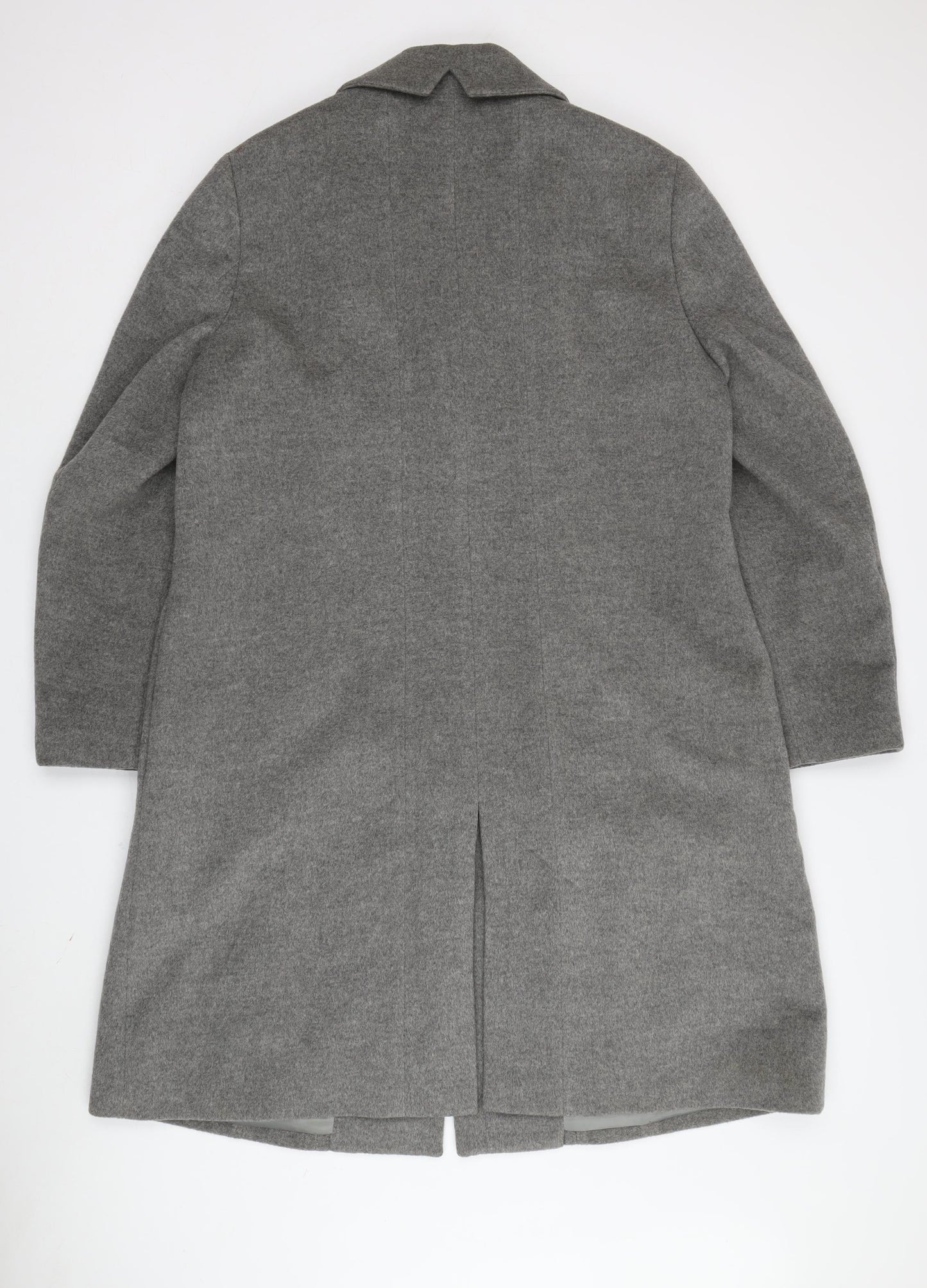 Jaeger Women's Grey Wool Long Coat, Size 16