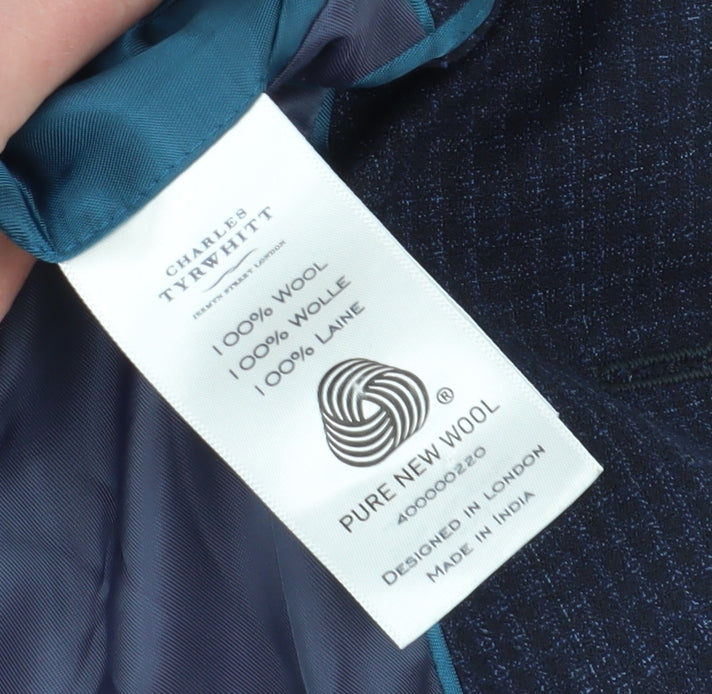 Charles Tyrwhitt Men's Blue Slim Fit Blazer 44R